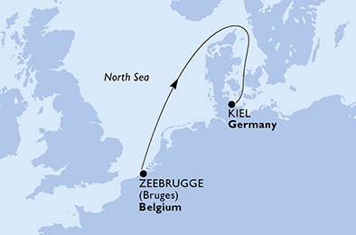 【オンライン予約可】MSCエウリビア号で行く 北欧フィヨルドクルーズ 3泊4日 -ゼーブルッヘ発(ベルギー)キール運河着(ドイツ)-